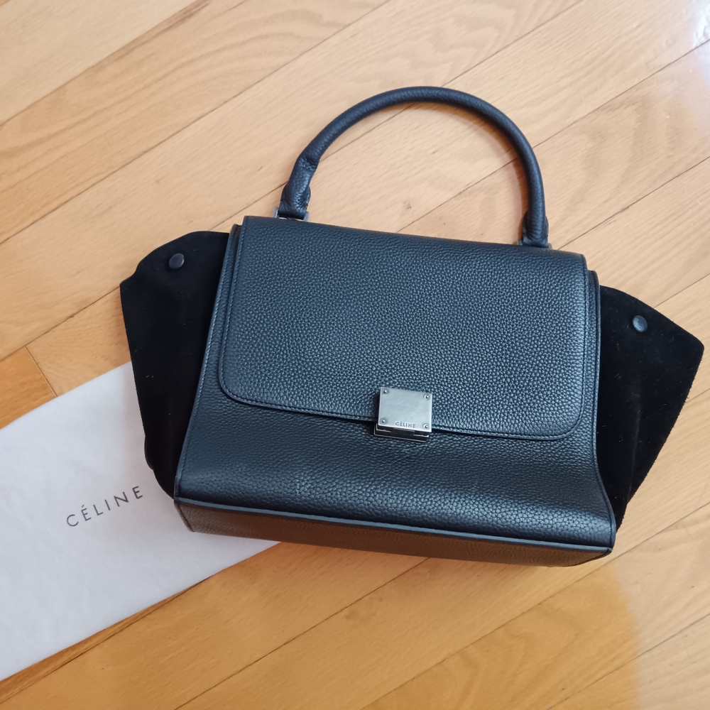 Authentic Celine Black Trapeze Bag